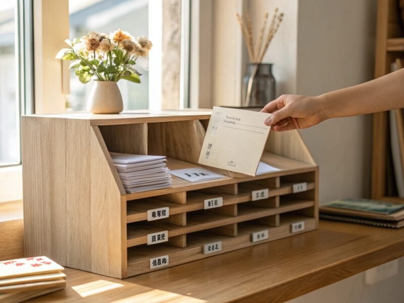 Decluttered Mail Station Plan