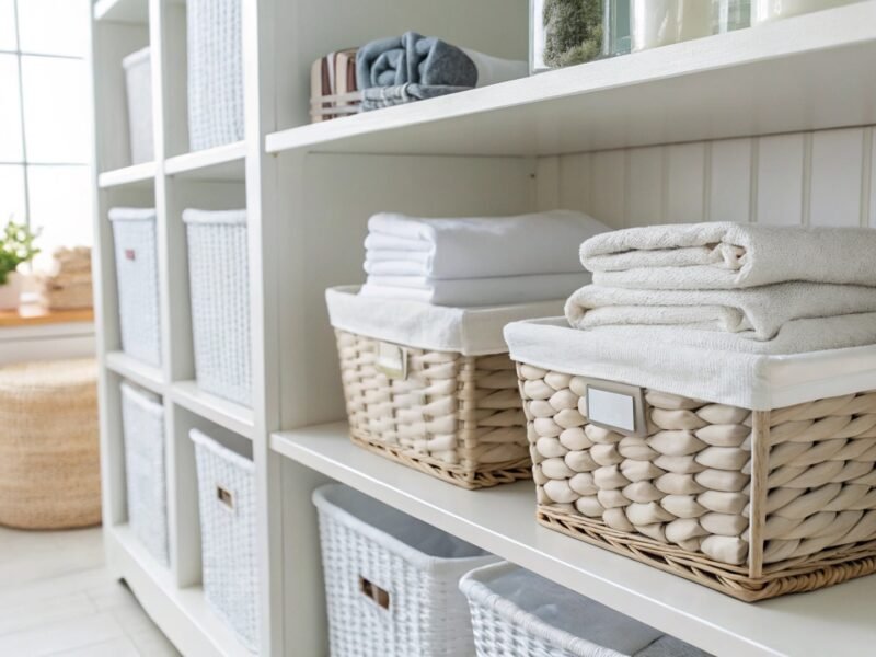 Laundry Shelf Declutter Chart for Clean Lines