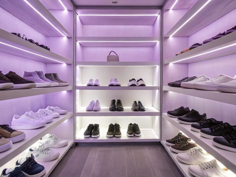 Neat Shoe Closet Strategy