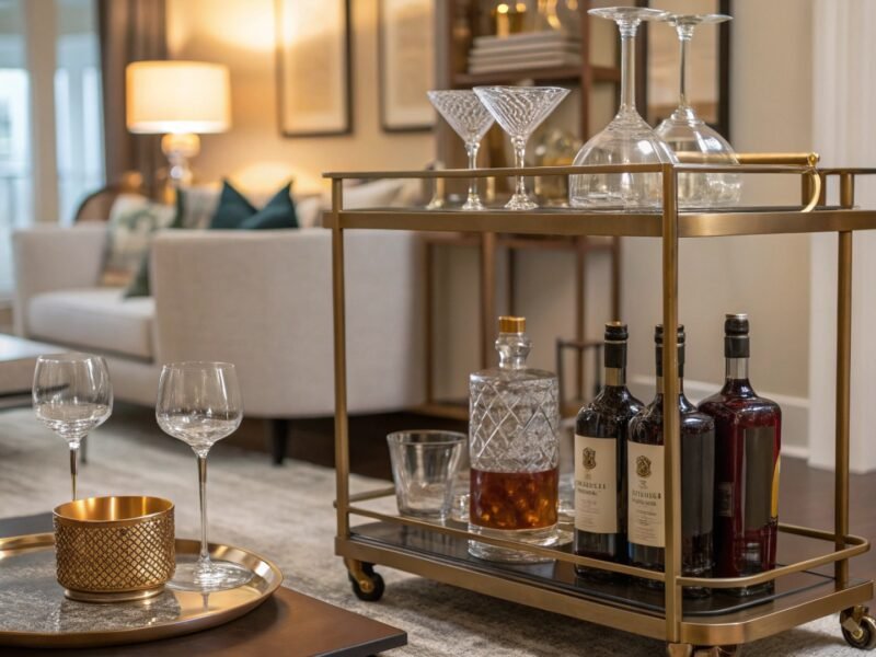 Home Bar Arrangement Plan for Stylish Sips
