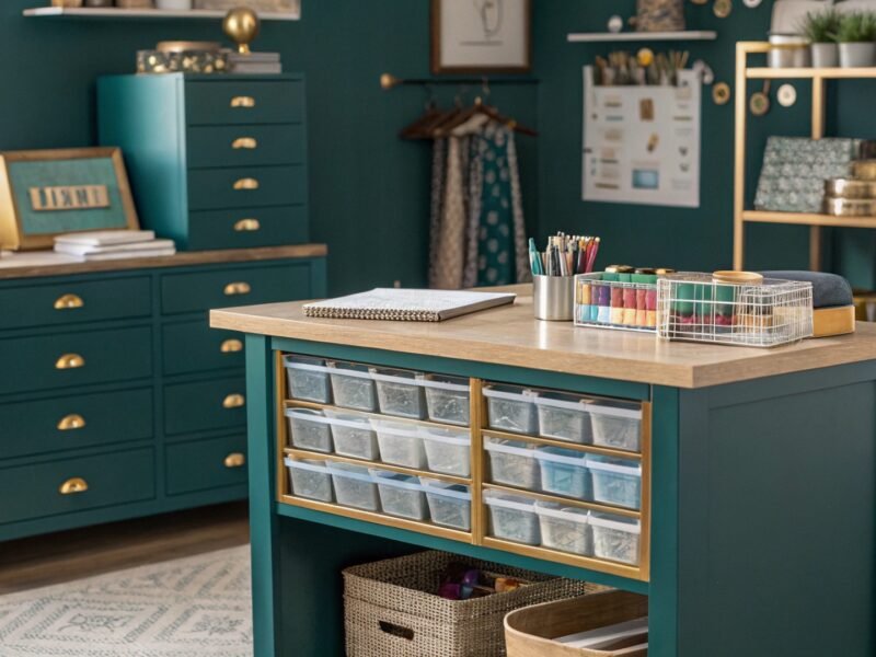 Organized Craft Corner Plan