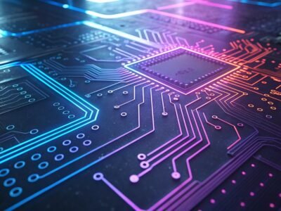 Neon Glow Circuit Puzzle